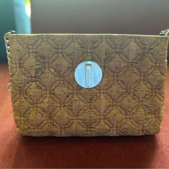 Kate Spade Vintage Black and Tan Cork Quilted Shoulder Bag - Picture 5 of 12